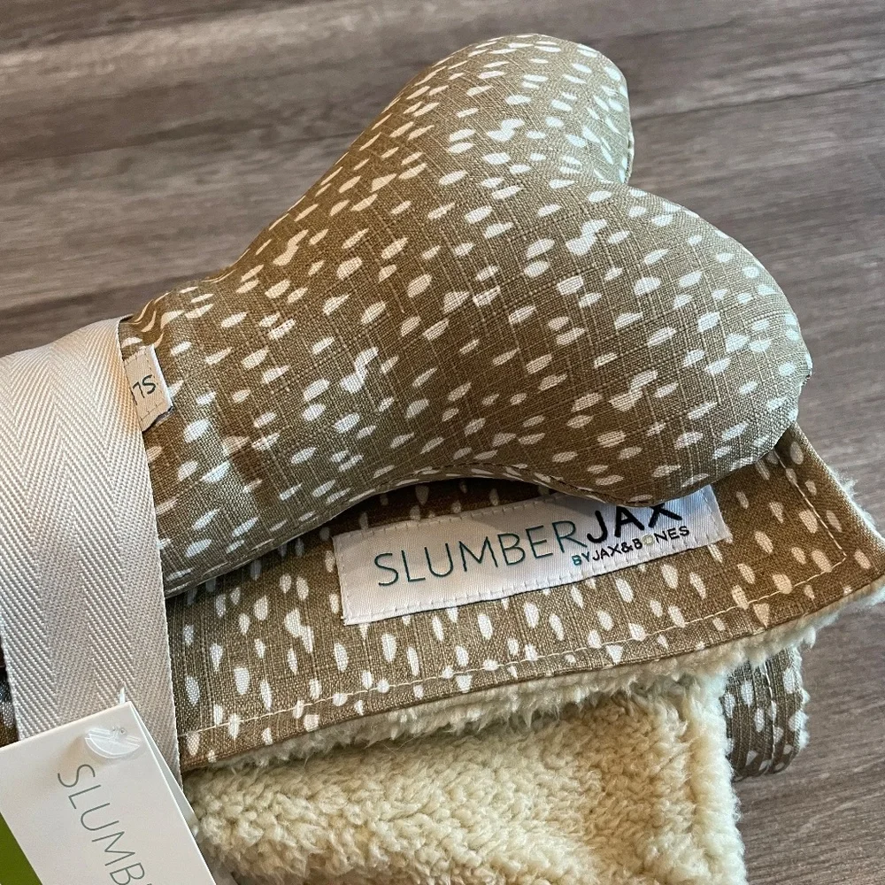 Jax & Bones SlumberJax Blanket & Bone Toy Set in Dottie Tan - Size Small